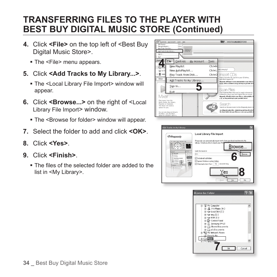 Samsung YP-T7Z-XAA User Manual | Page 36 / 68