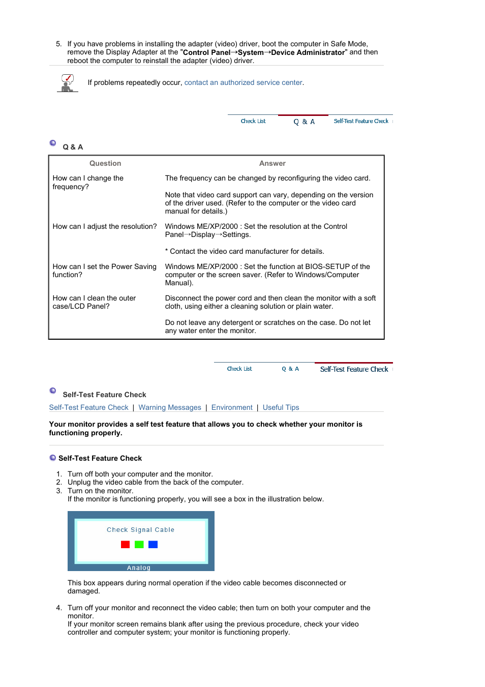 Self-test feature check, Specifications, Syncmaster 940fn | Samsung LS19HATBB2-XAA User Manual | Page 73 / 87