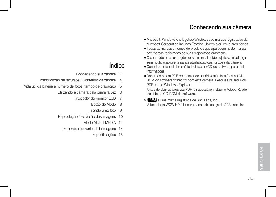 Índice conhecendo sua câmera | Samsung I80 User Manual | Page 122 / 142