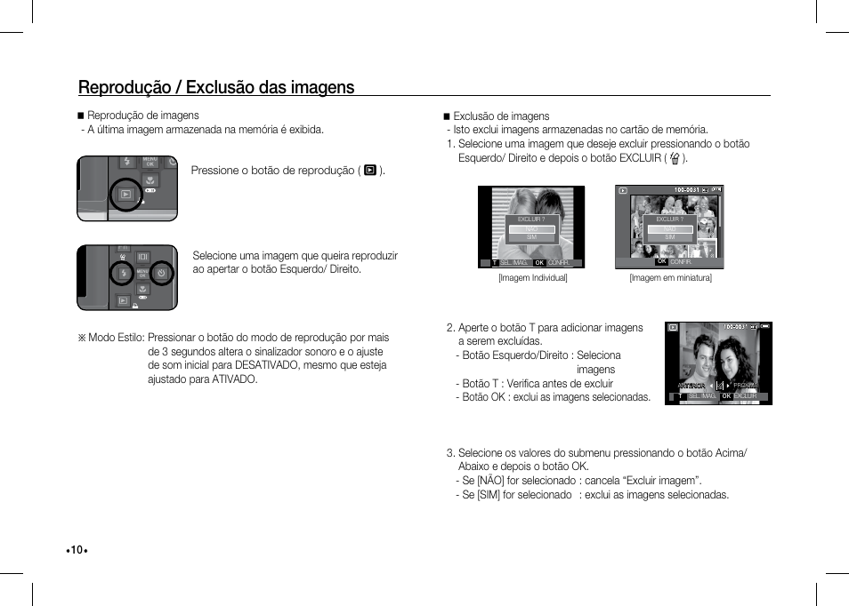 Reprodução / exclusão das imagens | Samsung I80 User Manual | Page 131 / 142