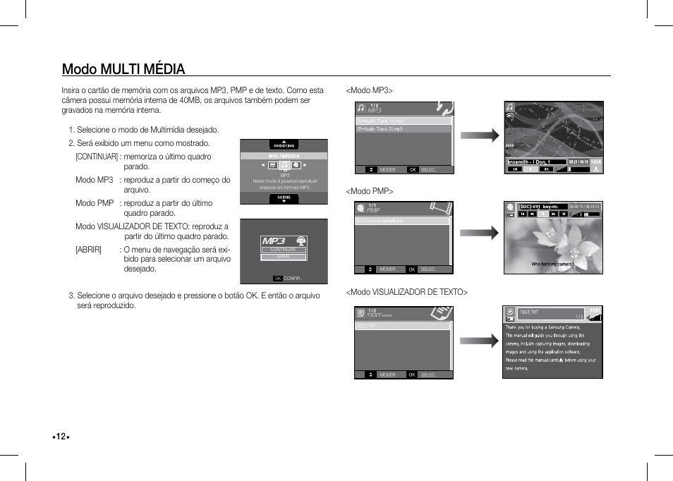 Modo multi média | Samsung I80 User Manual | Page 133 / 142
