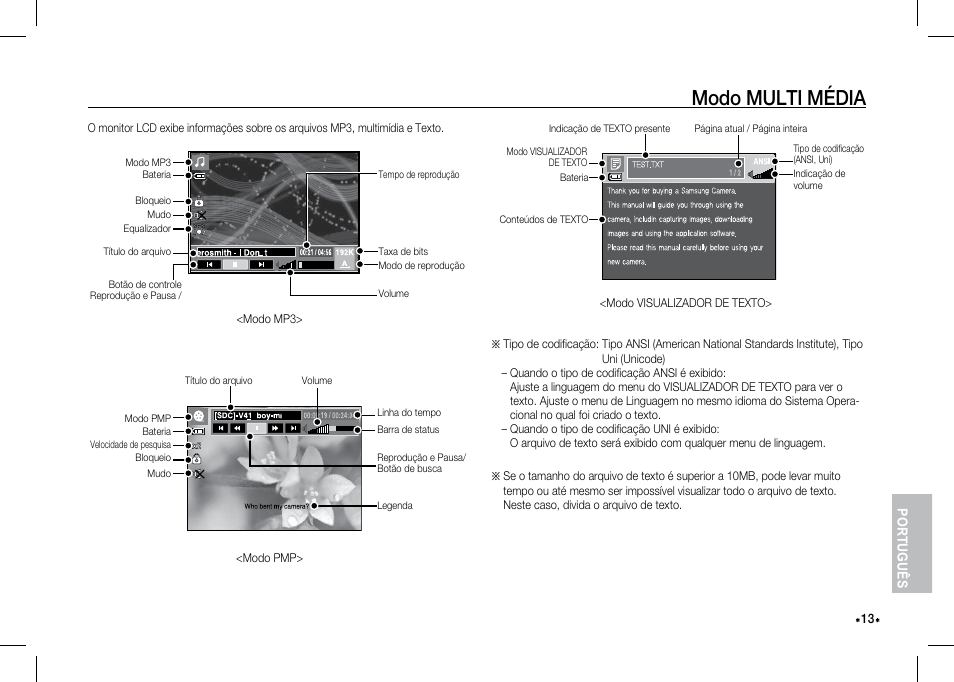 Modo multi média | Samsung I80 User Manual | Page 134 / 142
