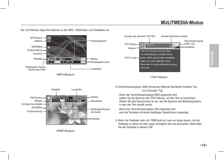 Mulitmedia-modus | Samsung I80 User Manual | Page 34 / 142