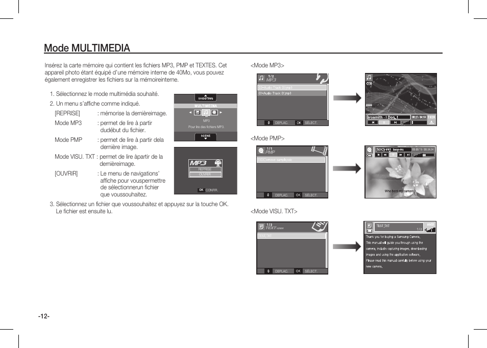 Mode multimedia | Samsung I80 User Manual | Page 53 / 142