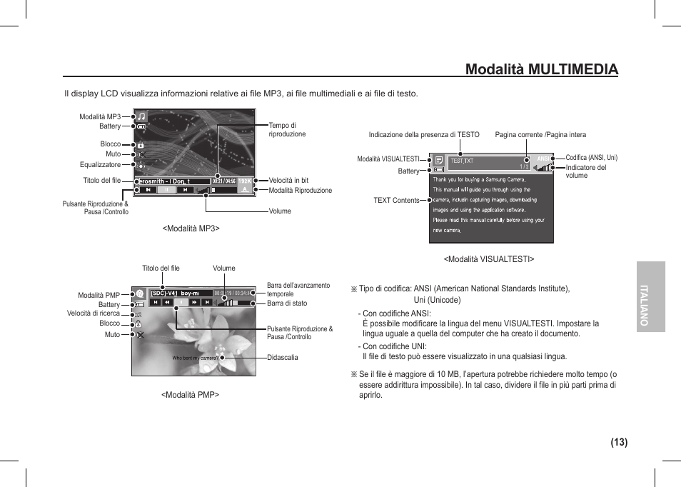 Modalità multimedia | Samsung I80 User Manual | Page 94 / 142