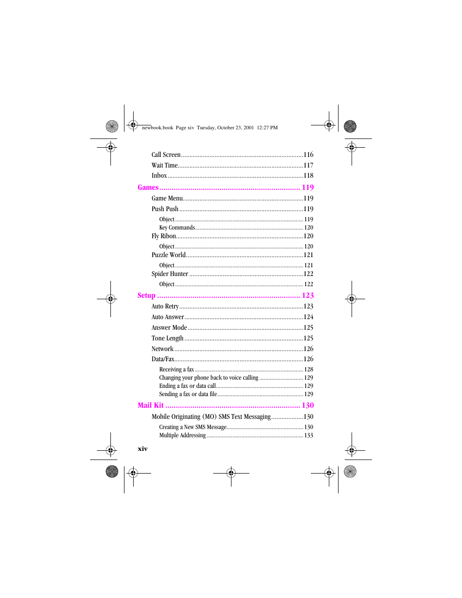 Games, Setup, Mail kit | Samsung SEET300AQK-XAR User Manual | Page 14 / 174