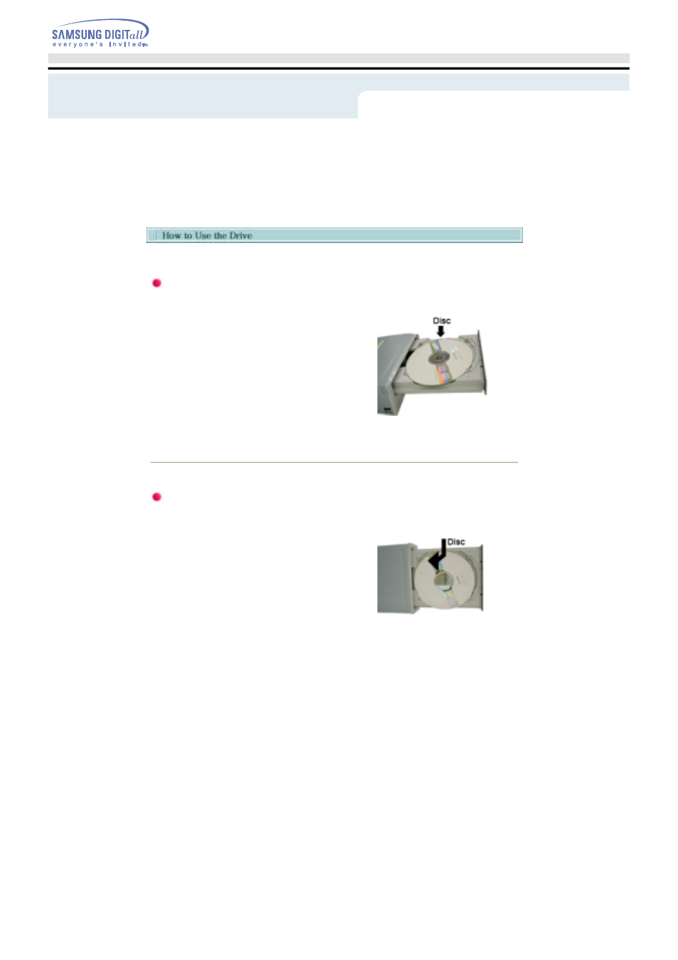 How to use the dvd±r/rw drive | Samsung TS-H552U-MIAH User Manual | Page 18 / 28