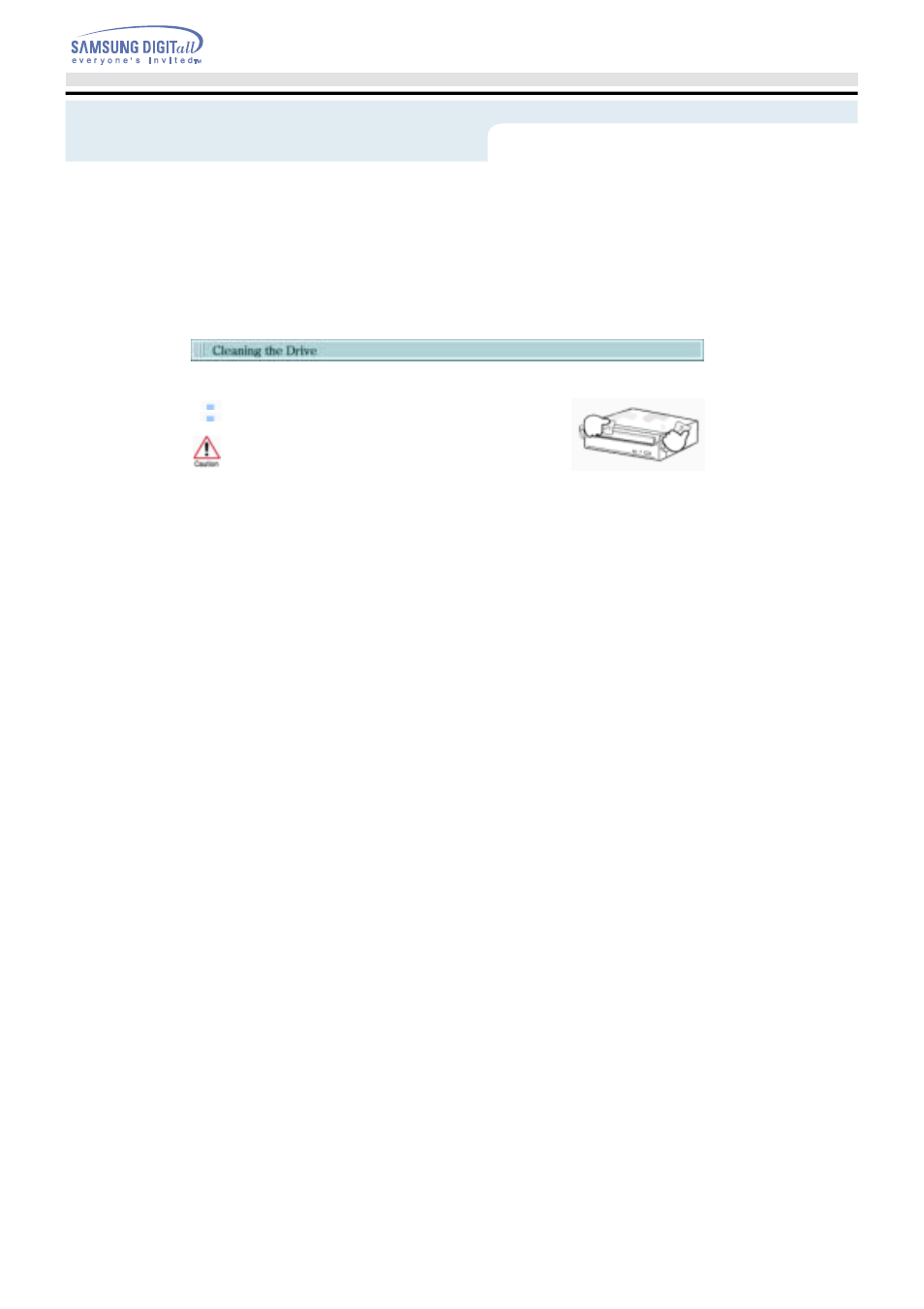 Storing/cleaning drive and disc | Samsung TS-H552U-MIAH User Manual | Page 22 / 28