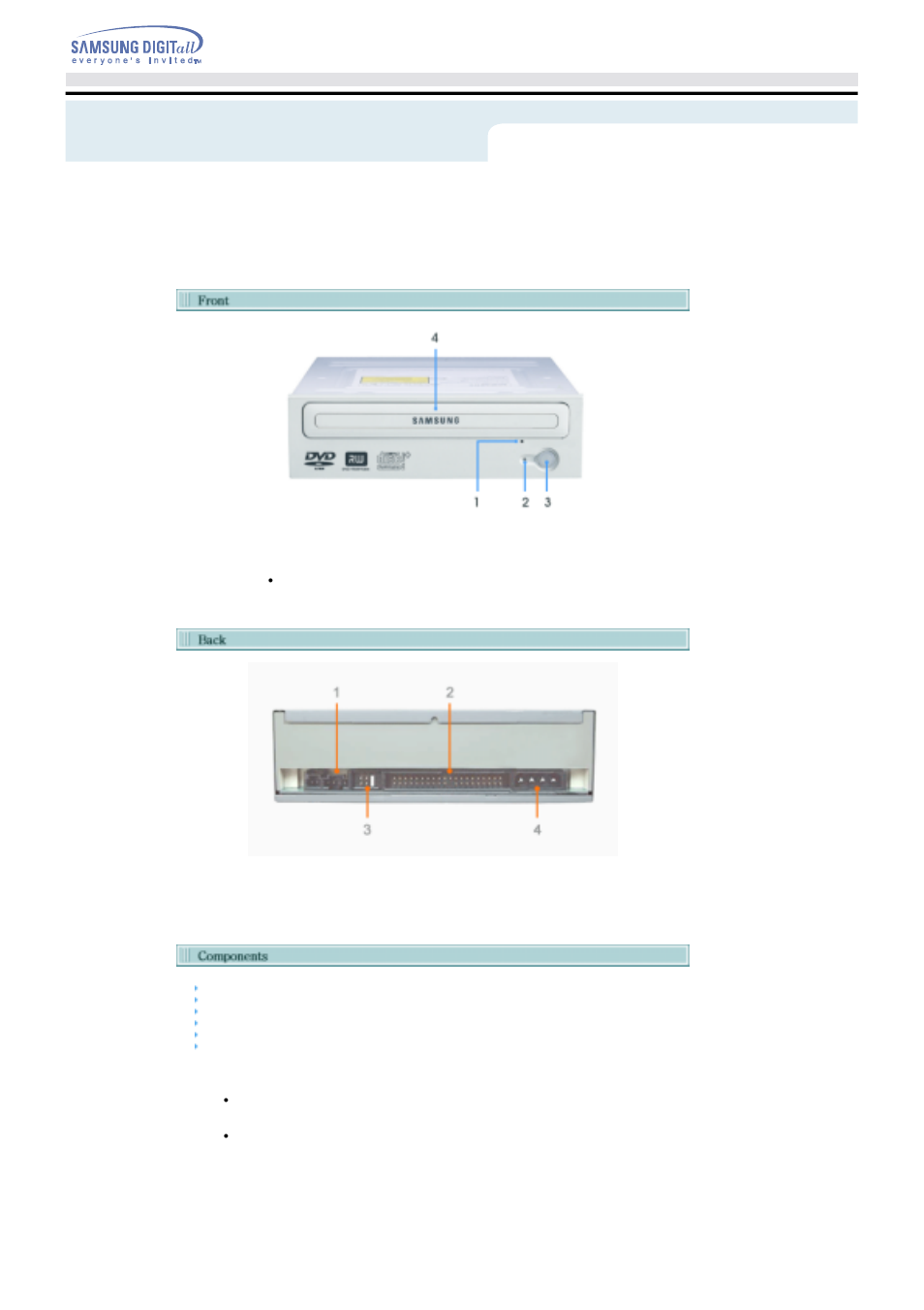 Features | Samsung TS-H552U-MIAH User Manual | Page 7 / 28