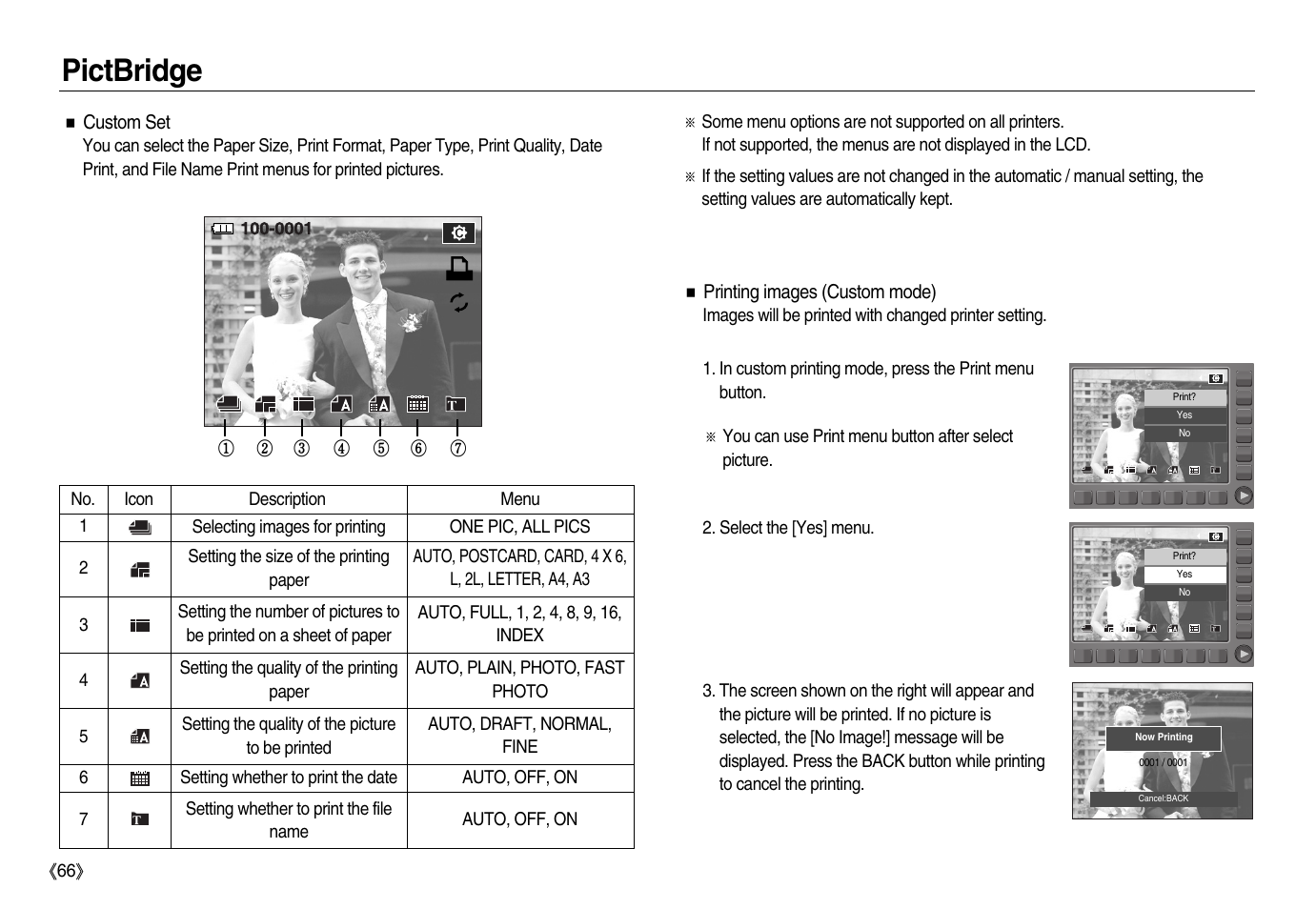 Pictbridge | Samsung EC-NV8ZZRBA-US User Manual | Page 67 / 102