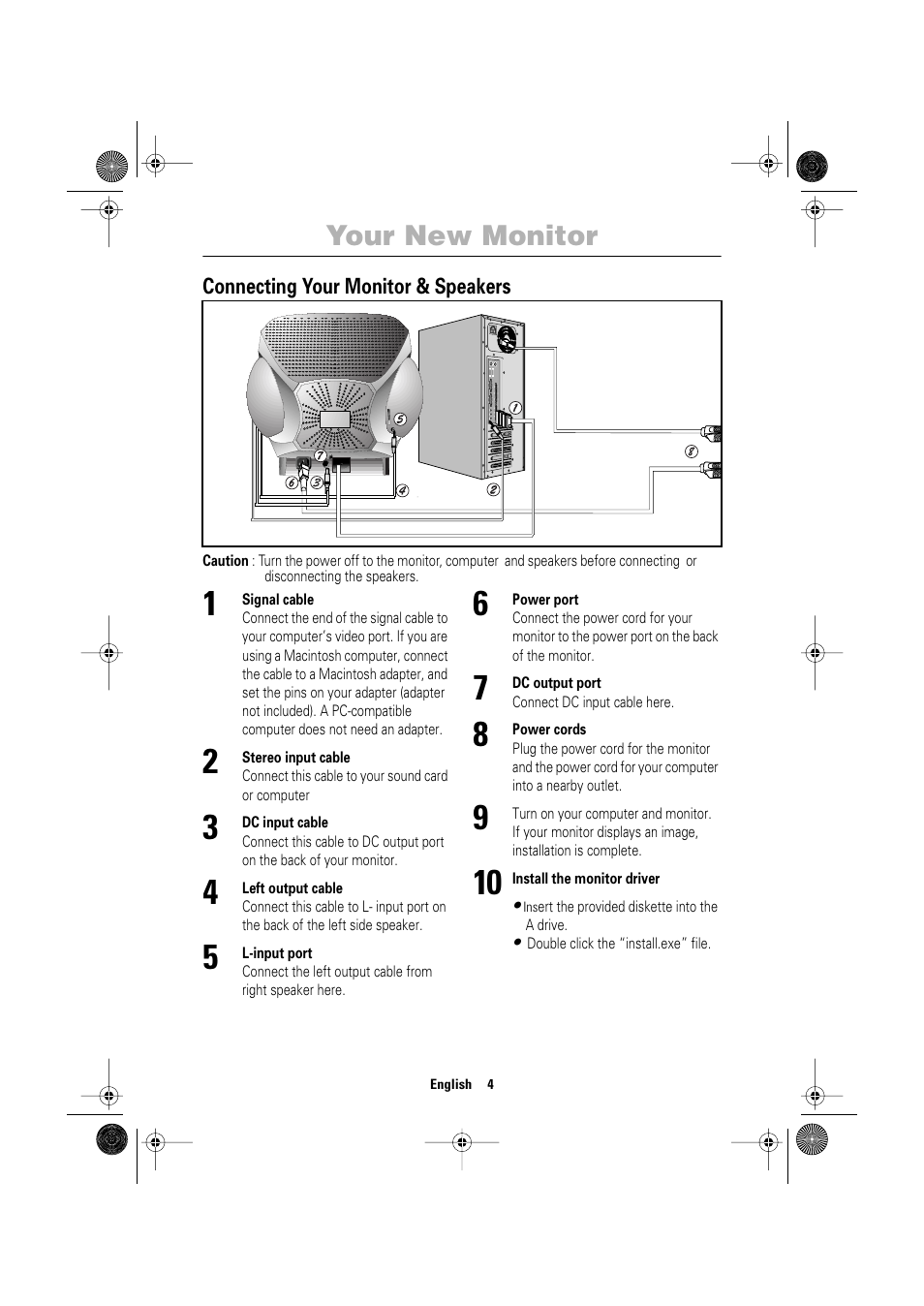 Your new monitor | Samsung TP17LS7LSO-XBM User Manual | Page 6 / 21