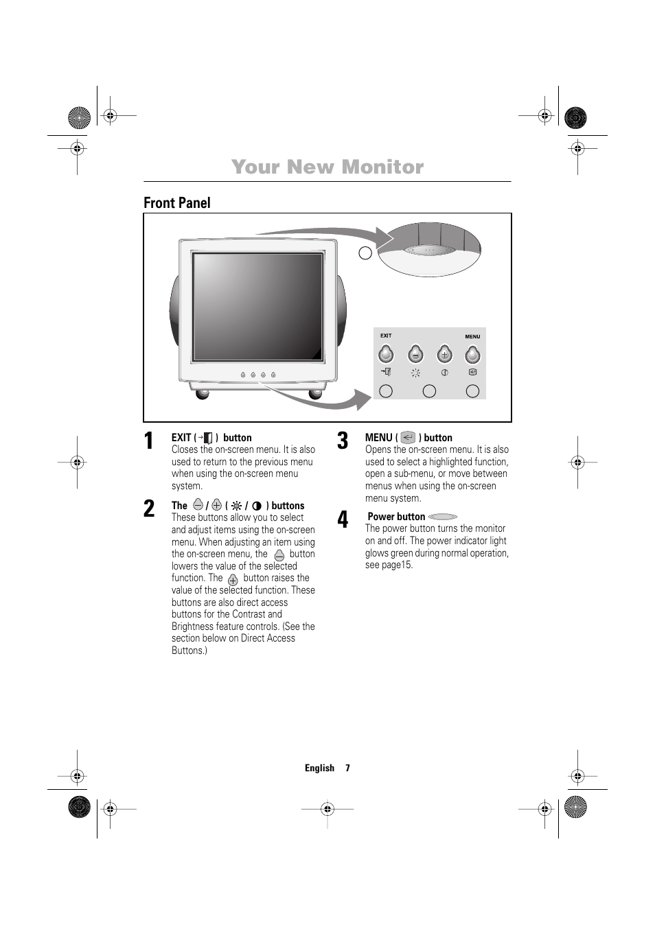 Your new monitor | Samsung TP17LS7LSO-XBM User Manual | Page 9 / 21
