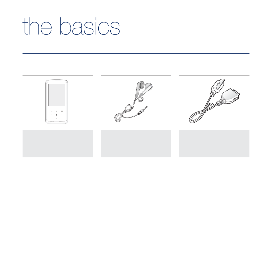 The basics, What’s included | Samsung YP-Q2JCB-XAA User Manual | Page 11 / 106