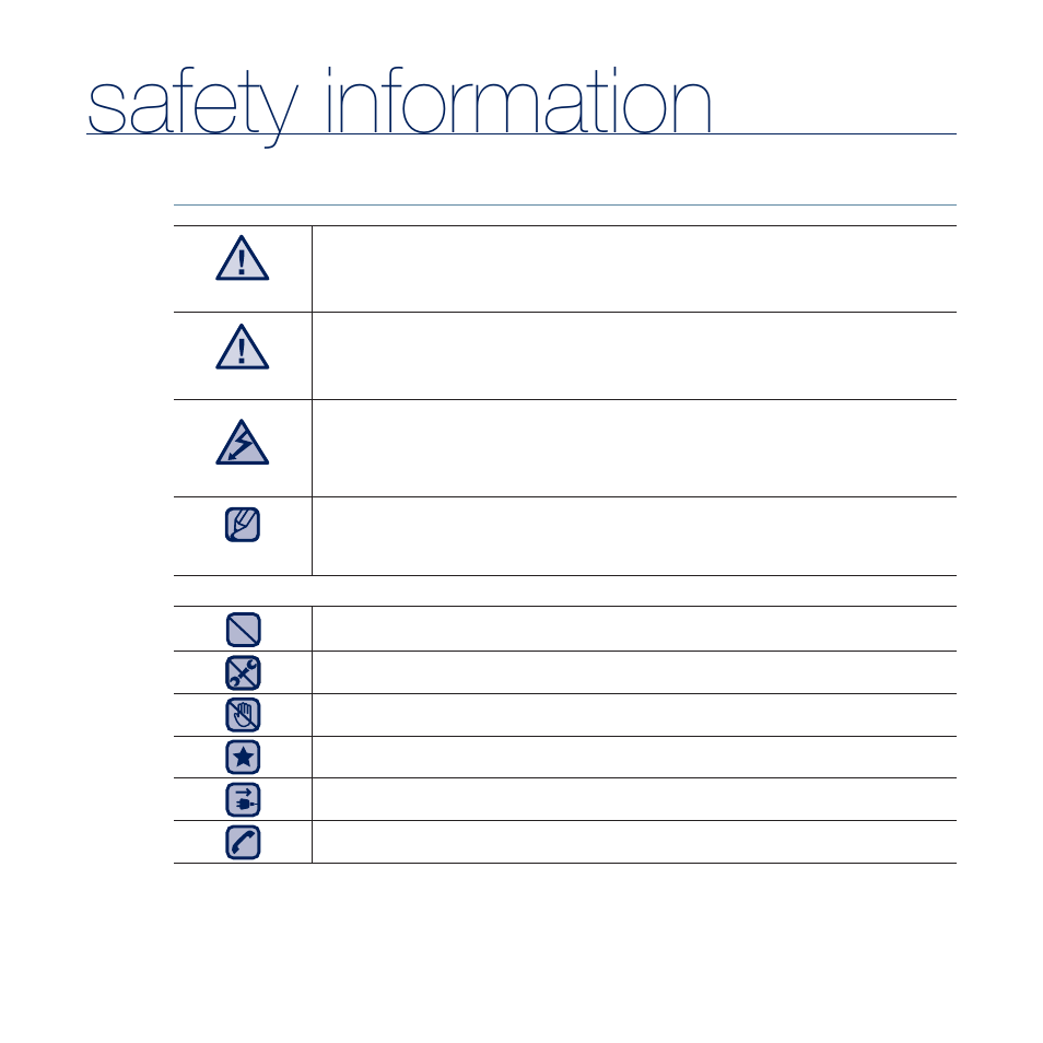 Safety information | Samsung YP-Q2JCB-XAA User Manual | Page 3 / 106