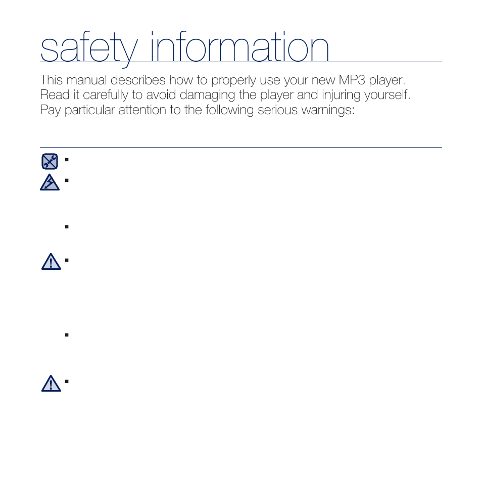 Safety information, Protect yourself | Samsung YP-Q2JCB-XAA User Manual | Page 4 / 106
