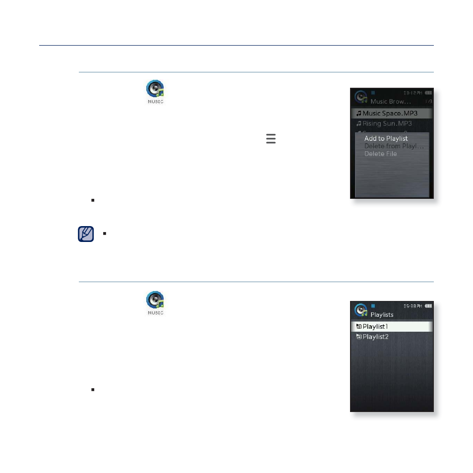 Creating a playlist on your mp3 player (continued) | Samsung YP-Q2JCB-XAA User Manual | Page 41 / 106