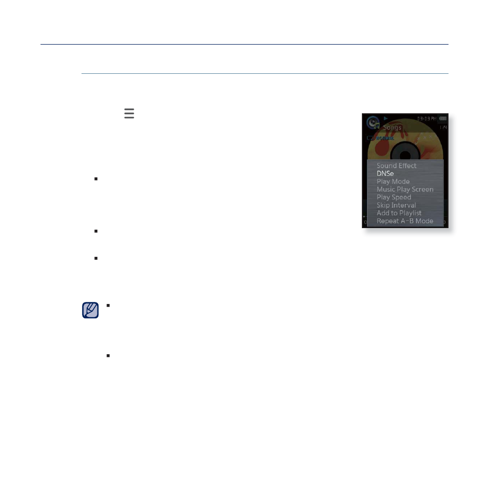 Using the music menu (continued) | Samsung YP-Q2JCB-XAA User Manual | Page 44 / 106