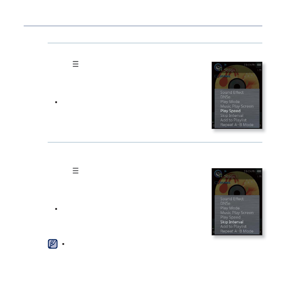 Using the music menu (continued) | Samsung YP-Q2JCB-XAA User Manual | Page 48 / 106