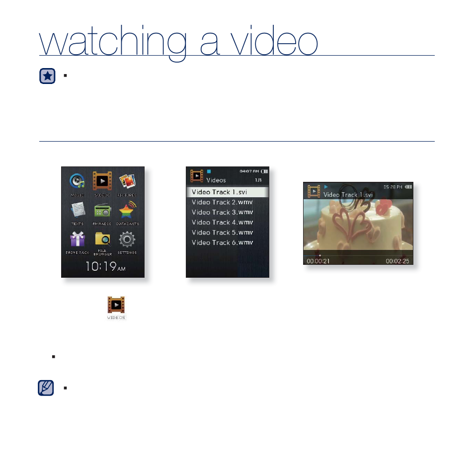 Watching a video | Samsung YP-Q2JCB-XAA User Manual | Page 51 / 106