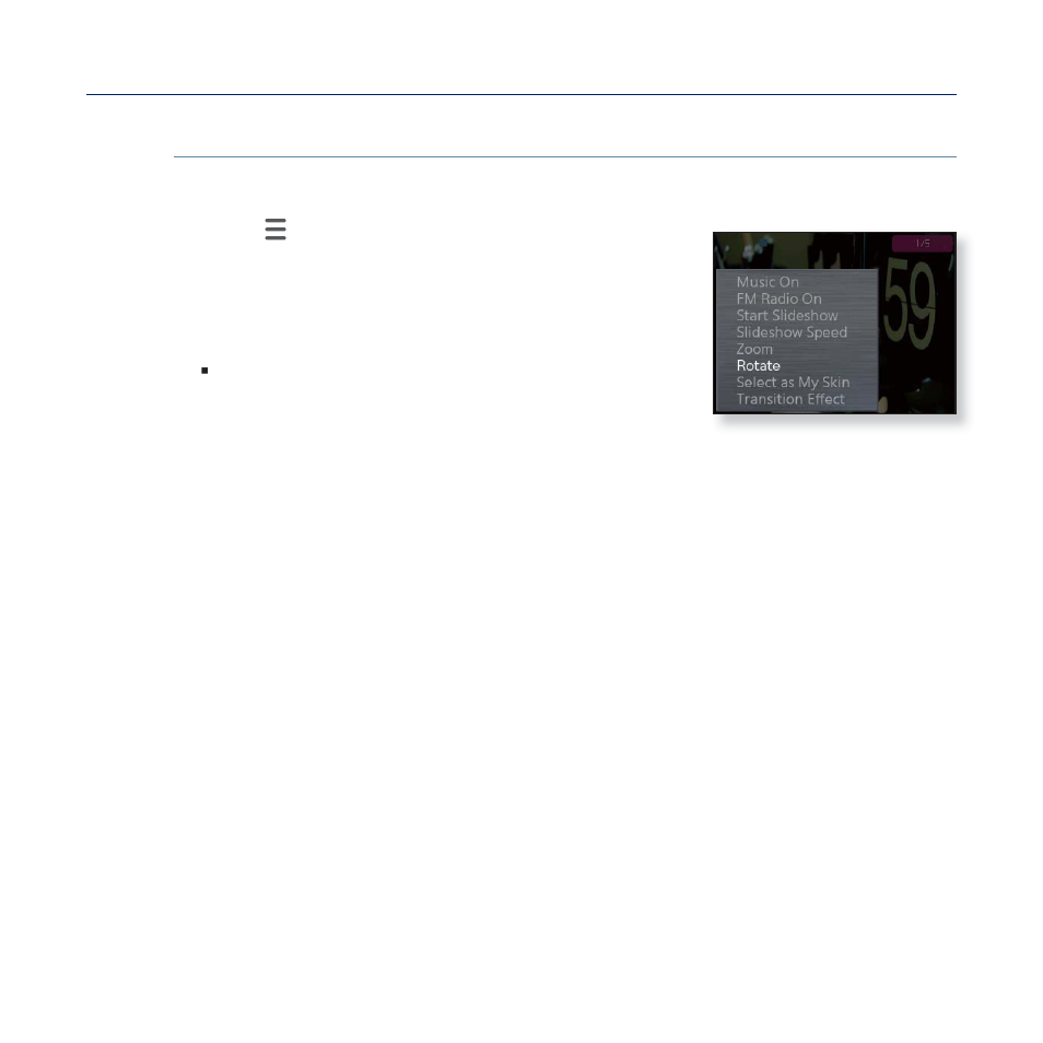 Using the picture menu (continued) | Samsung YP-Q2JCB-XAA User Manual | Page 61 / 106