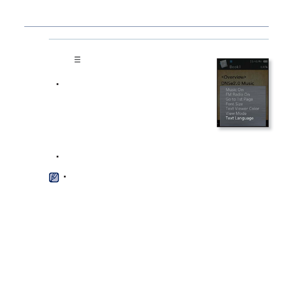 Using the text menu (continued) | Samsung YP-Q2JCB-XAA User Manual | Page 67 / 106