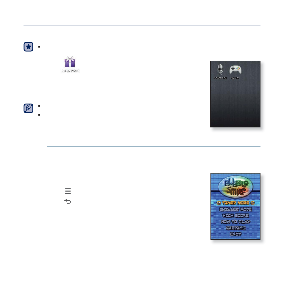 Playing video games, Bubble smile | Samsung YP-Q2JCB-XAA User Manual | Page 80 / 106