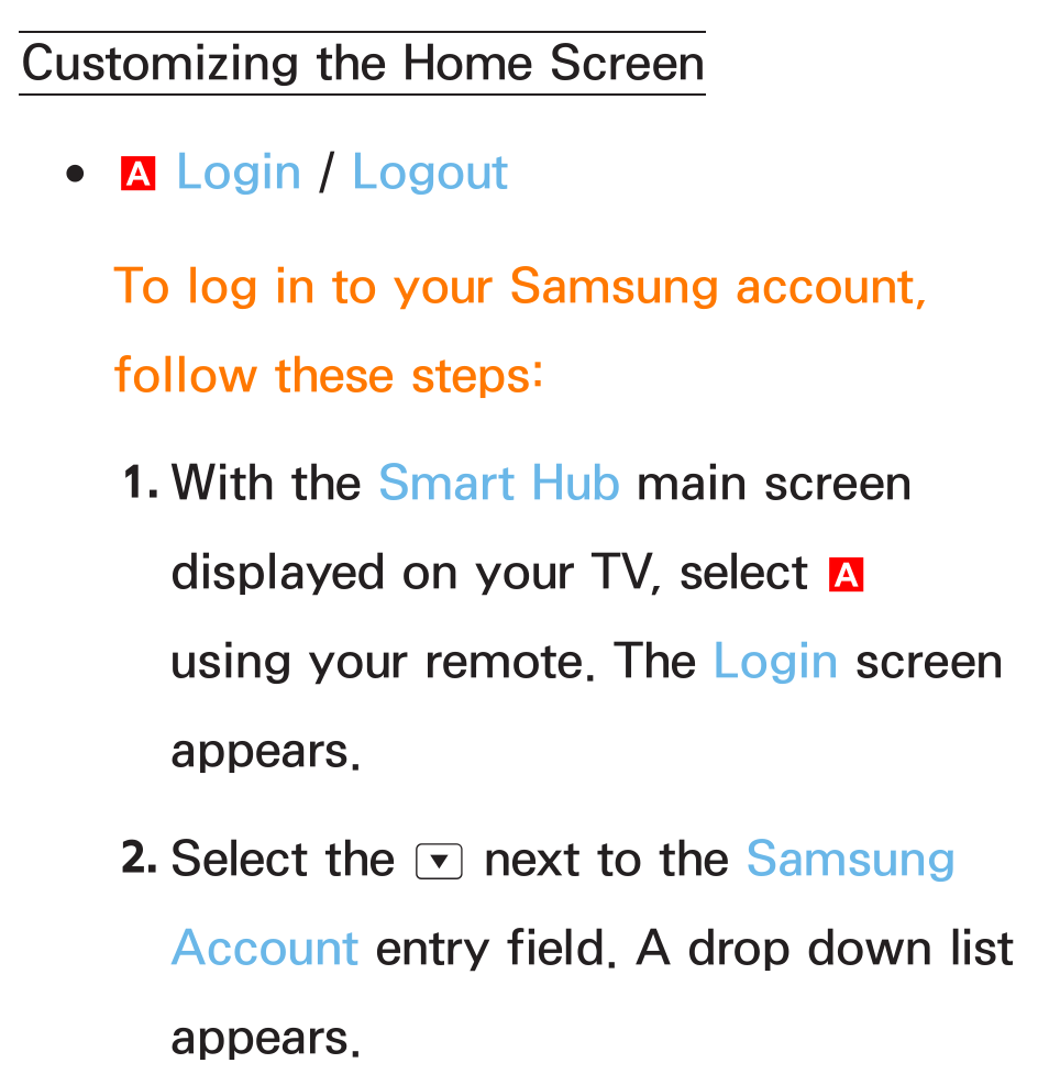 Customizing the home screen | Samsung PN51E6500EFXZA User Manual | Page 309 / 673