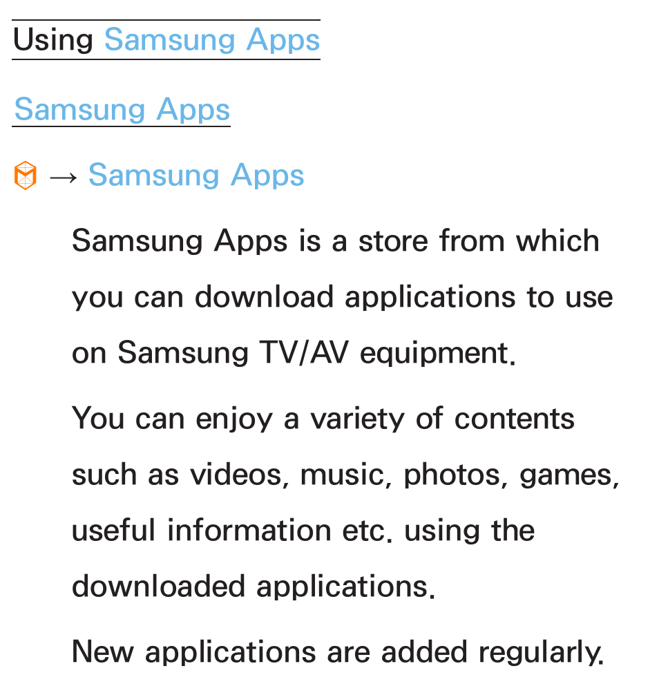 Using, Samsung apps | Samsung PN51E6500EFXZA User Manual | Page 339 / 673