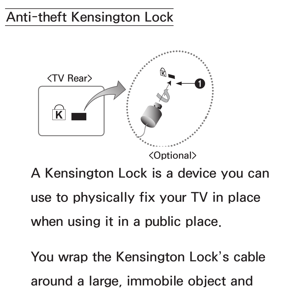 Anti-theft kensington lock | Samsung PN51E6500EFXZA User Manual | Page 668 / 673