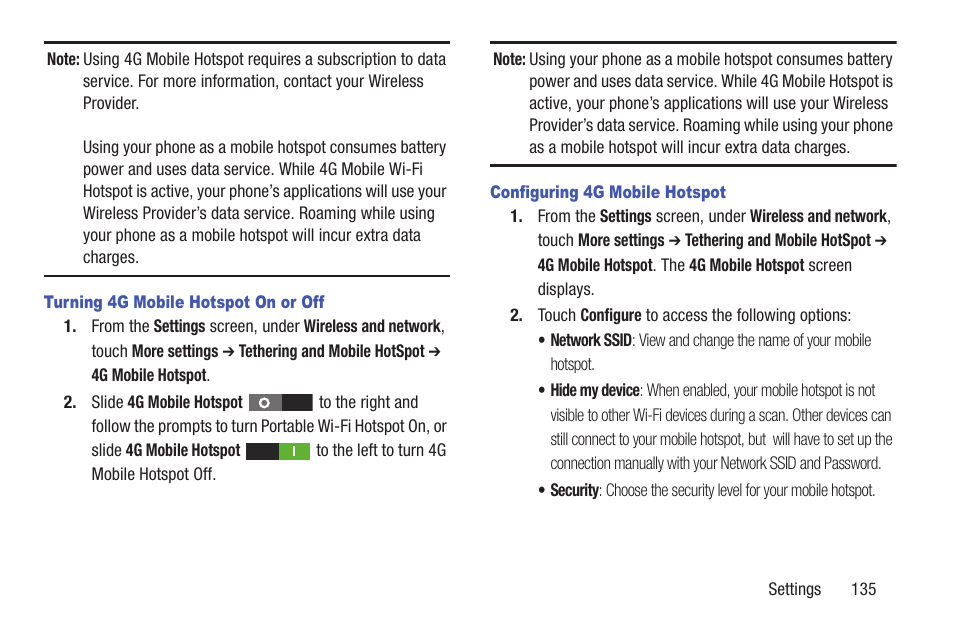 Me, see “configuring, See “configuring 4g | Samsung SCH-R530RWBMTR User Manual | Page 141 / 213