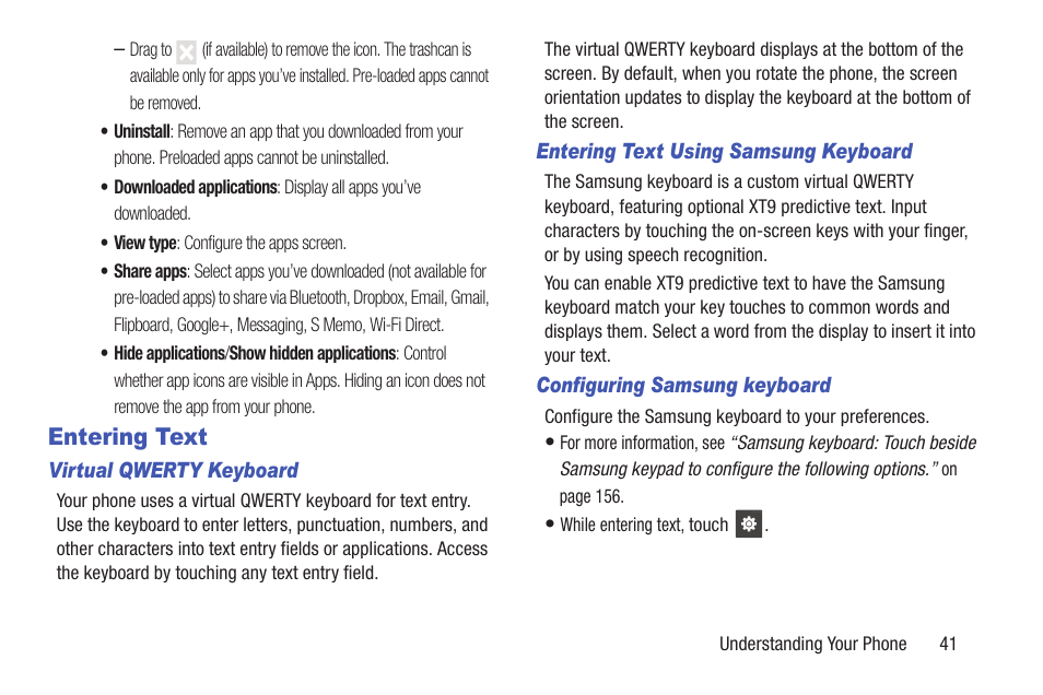 Entering text | Samsung SCH-R530RWBMTR User Manual | Page 47 / 213