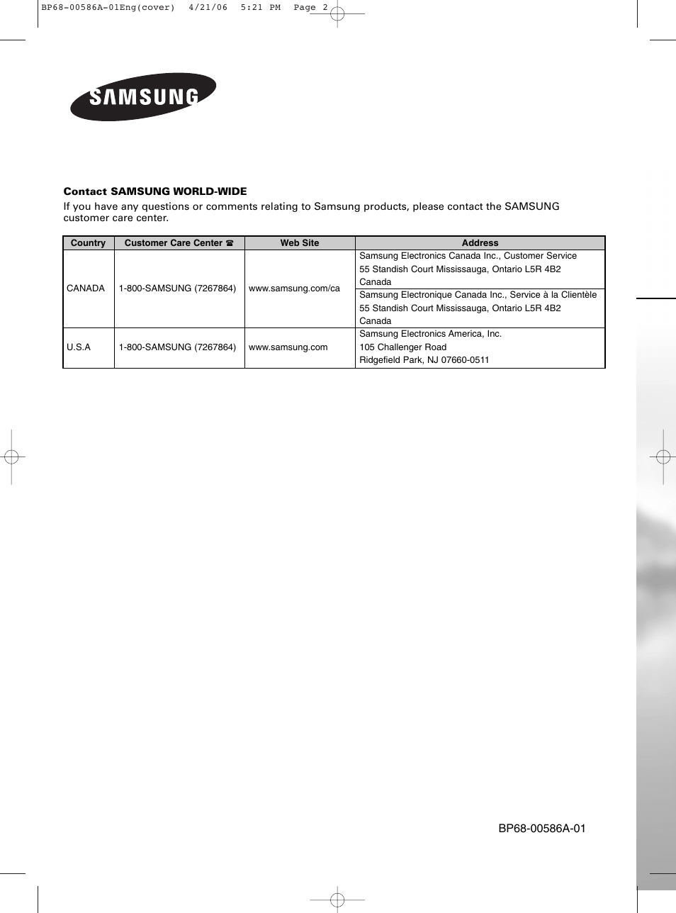 Samsung HLS6186WX-XAC User Manual | Page 132 / 132