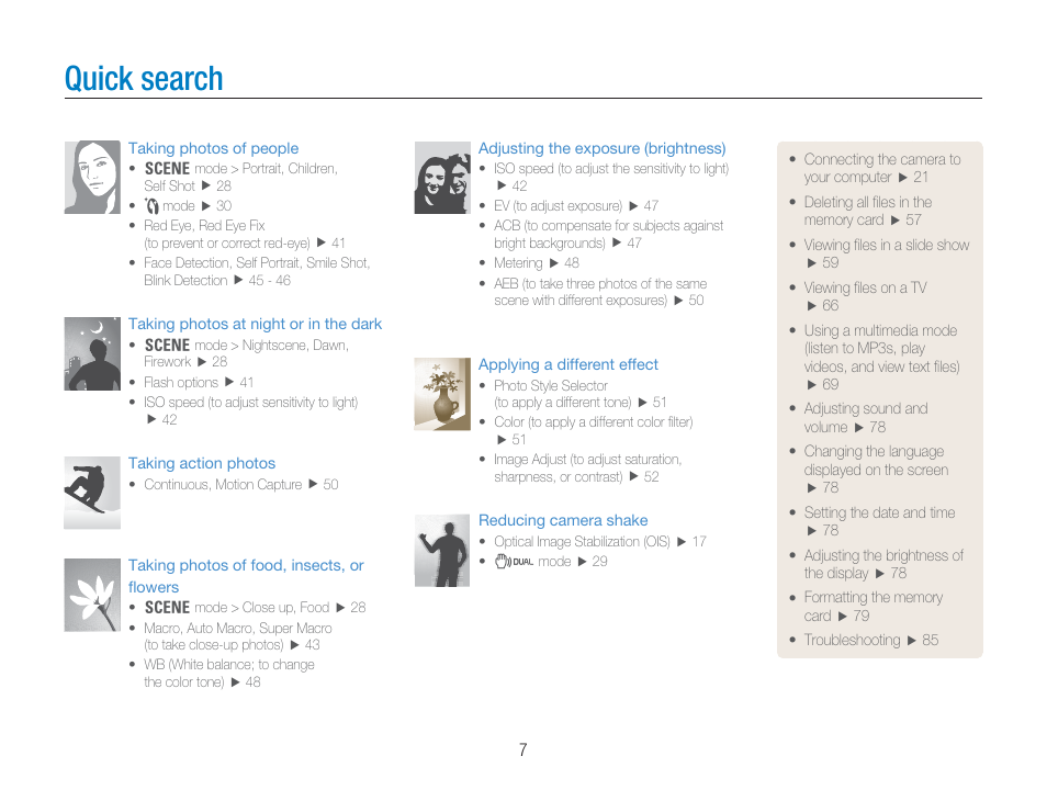 Quick search | Samsung EC-TL9ZZPBA-US User Manual | Page 8 / 95