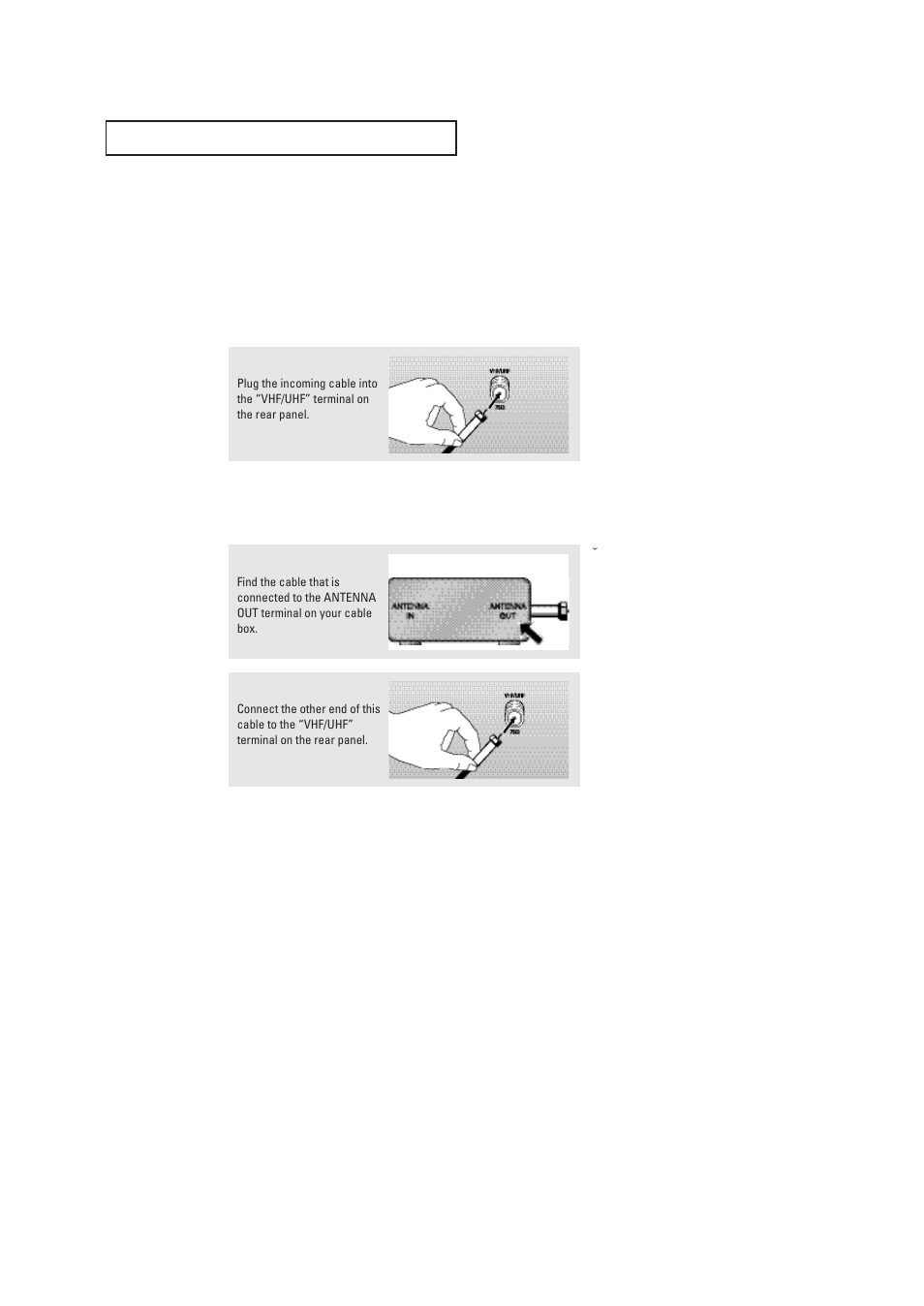 Connecting cable tv, Cable without a cable box | Samsung CL29T21FQ2XXAP User Manual | Page 13 / 61