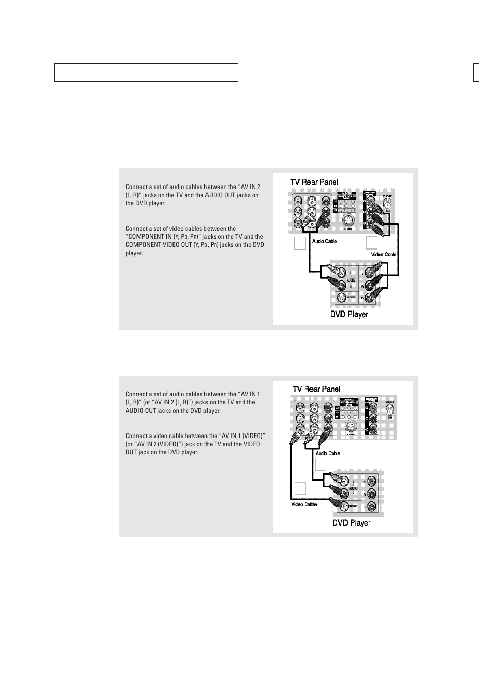 Connecting a dvd player, Connecting to y, pb, pr, Connecting to regular audio and video jacks | Samsung CL29T21FQ2XXAP User Manual | Page 16 / 61
