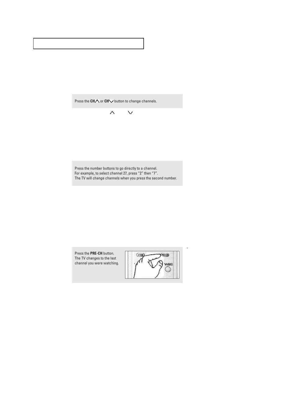 Changing channels, Using the channel buttons, Using the number buttons | Samsung CL29T21FQ2XXAP User Manual | Page 25 / 61