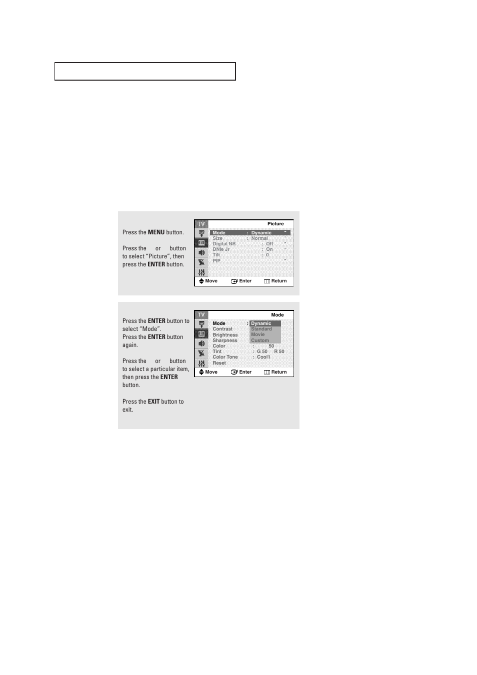 Picture control, Using automatic picture settings | Samsung CL29T21FQ2XXAP User Manual | Page 27 / 61