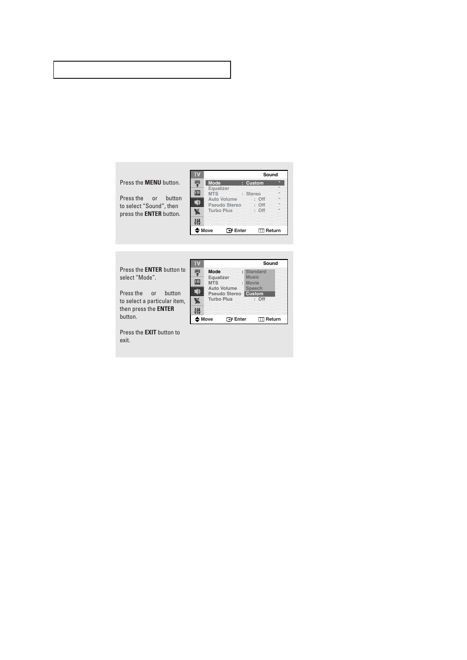 Using automatic sound settings | Samsung CL29T21FQ2XXAP User Manual | Page 31 / 61