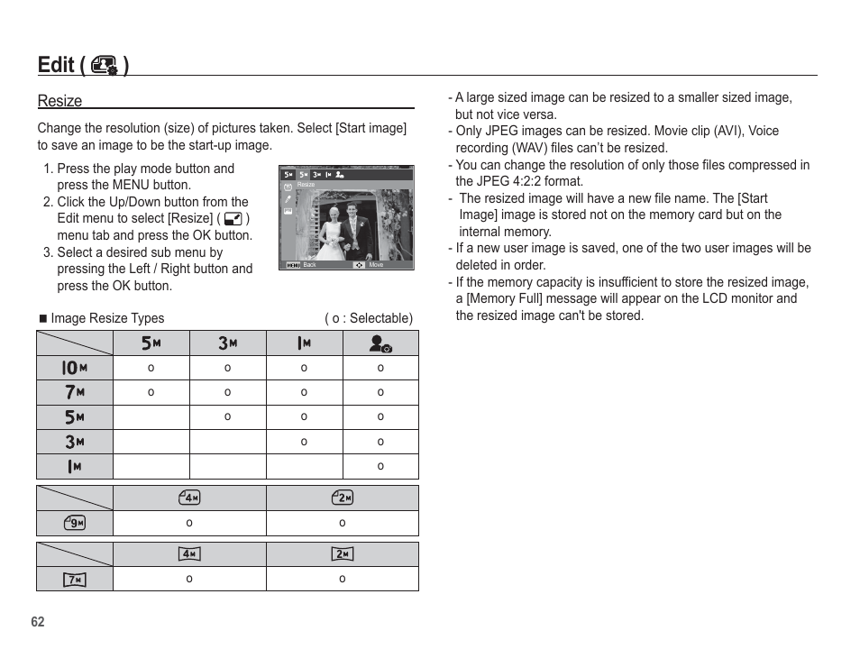 Edit ( ) | Samsung EC-SL102BBP-US User Manual | Page 63 / 98