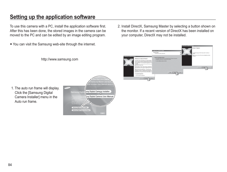 Setting up the application software | Samsung EC-SL102BBP-US User Manual | Page 85 / 98
