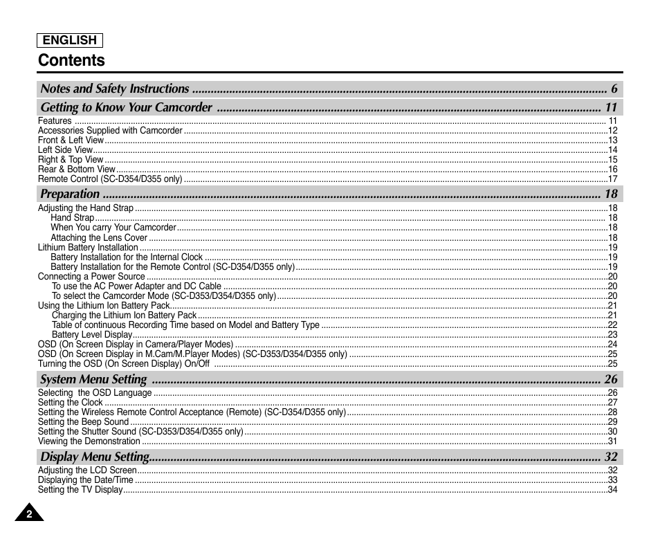 Samsung SC-D353-XAP User Manual | Page 6 / 128