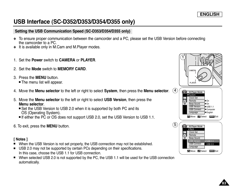 English | Samsung SC-D353-XAP User Manual | Page 87 / 128