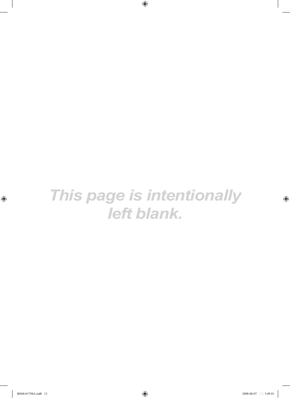 This page is intentionally left blank | Samsung LN32A300J1DXZA User Manual | Page 12 / 37