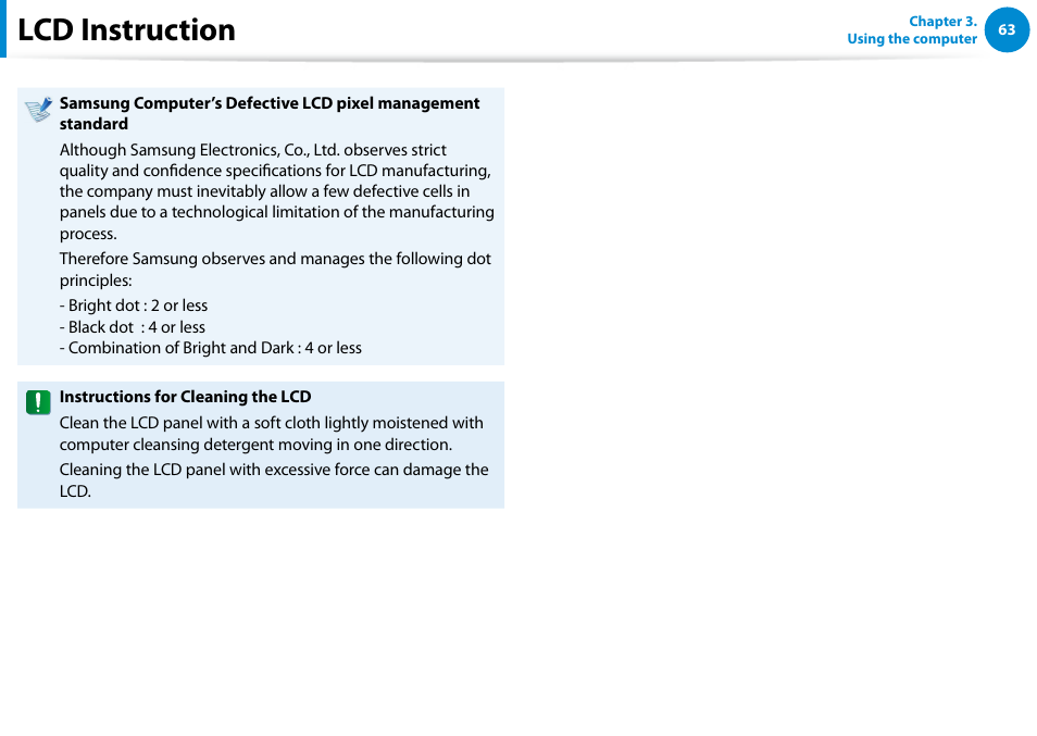 Lcd instruction | Samsung DP700A3D-K02US User Manual | Page 64 / 136