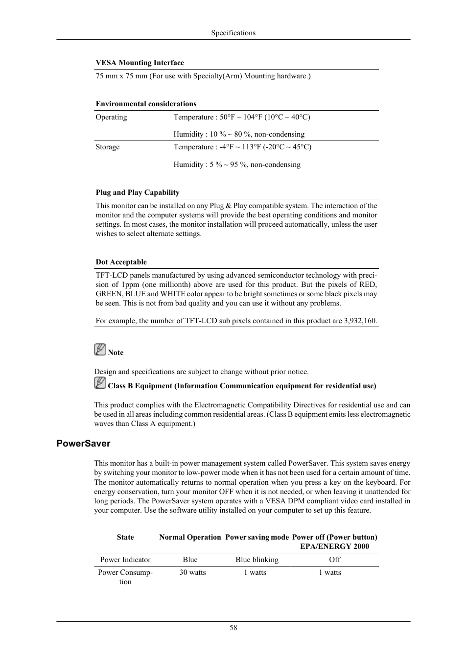 Preset timing modes | Samsung LS19MYBRB7-XAC User Manual | Page 61 / 76