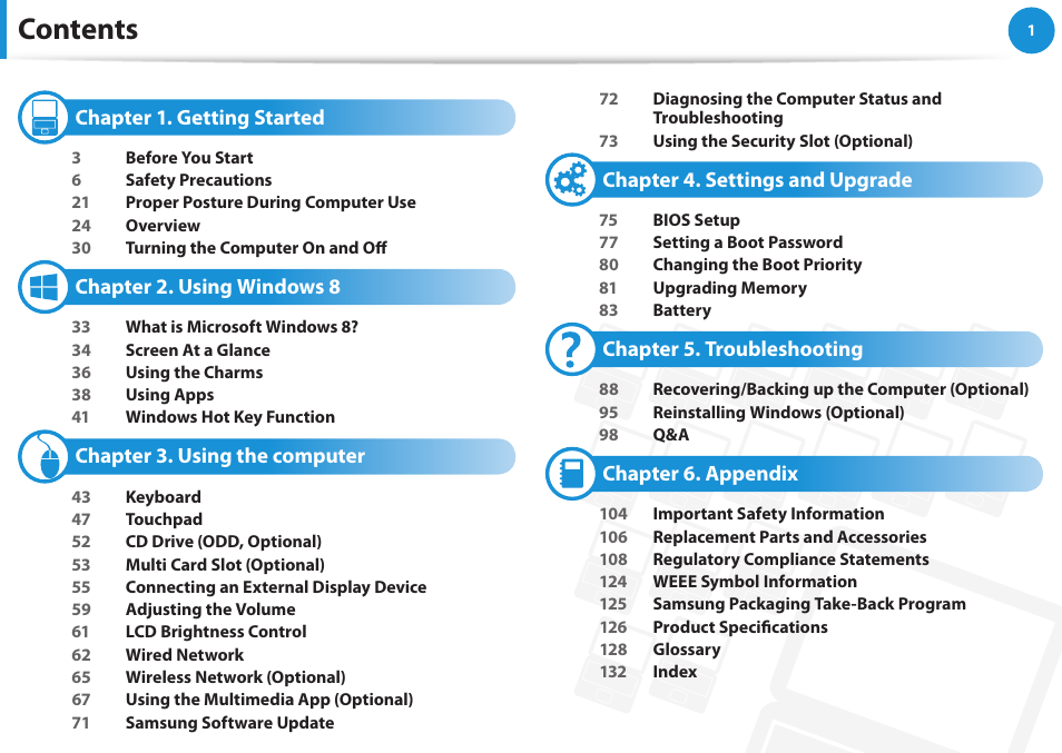 Samsung NP-RV520-W01US User Manual | Page 2 / 133