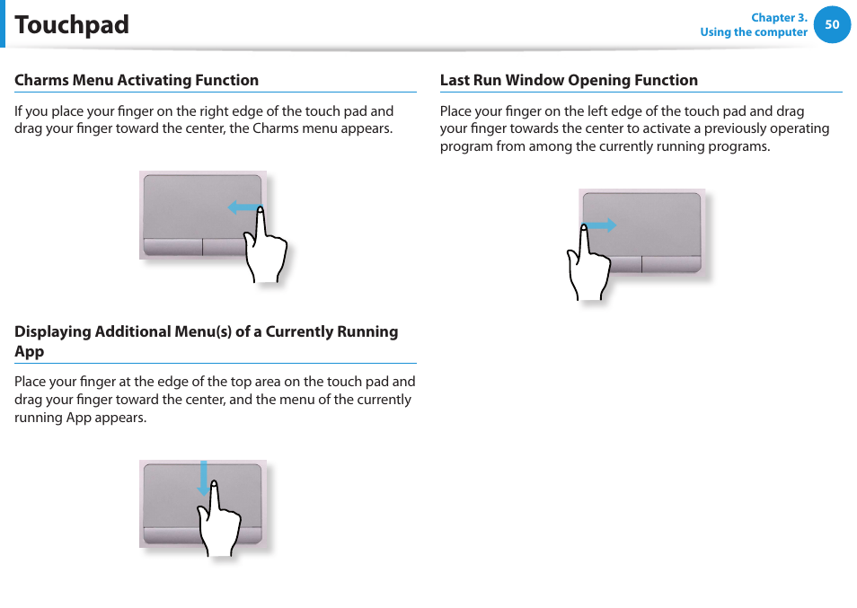 Touchpad | Samsung NP-RV520-W01US User Manual | Page 51 / 133