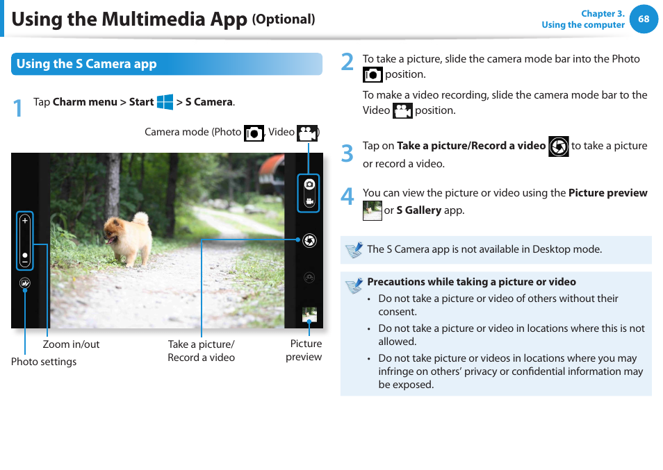 Using the multimedia app | Samsung NP-RV520-W01US User Manual | Page 69 / 133