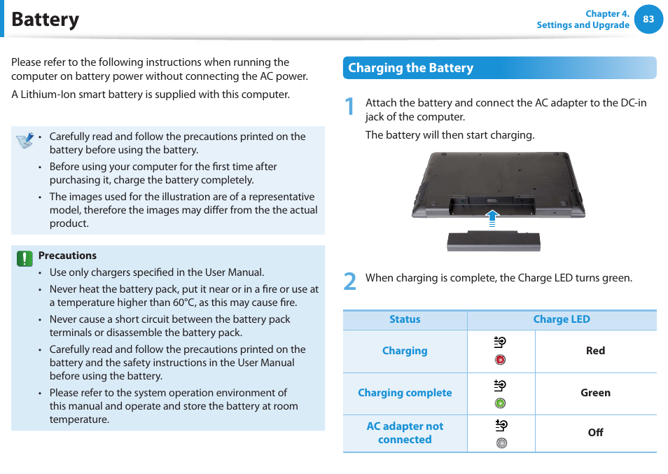 Battery | Samsung NP-RV520-W01US User Manual | Page 84 / 133