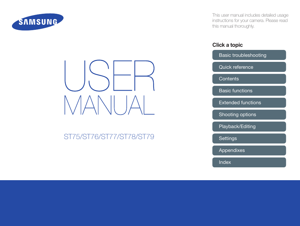 Samsung EC-ST76ZZBPRUS User Manual | 132 pages